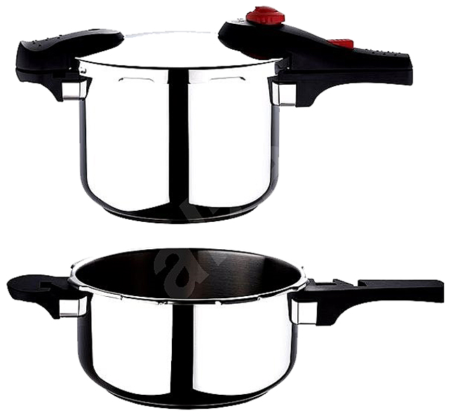 Bergner RVS 18/10 Hogedrukpannenset 22cm - 4 en 6 liter Bergner RVS 18/10 Hogedrukpannenset 22cm - 4 en 6 liter