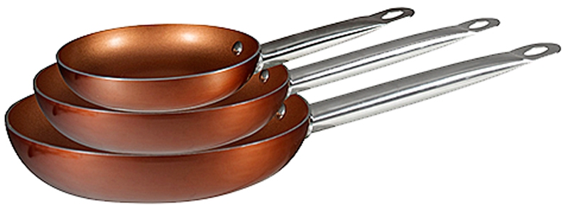 Bergner Koekenpanset Copper Plus 20, 24 en 28 cm