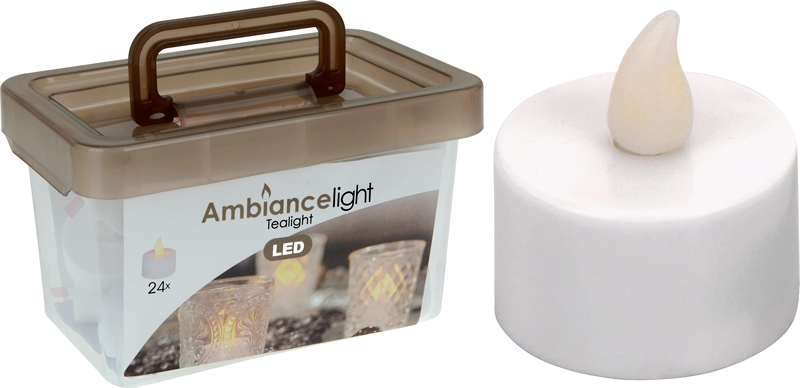 Box met 24 LED-Theelichtjes LED Box met 24 LED-Theelichtjes LED