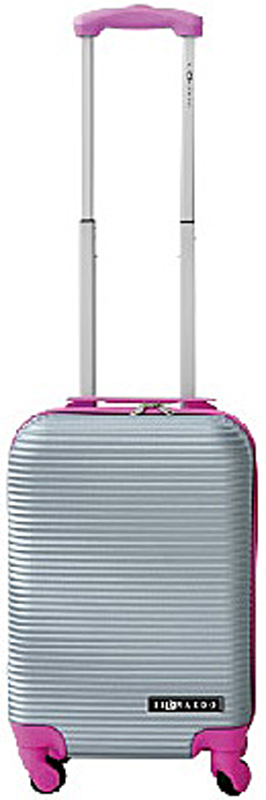 Leonardo Handbagage koffer duo-tone zilver / fuchsia Leonardo Handbagage koffer duo-tone zilver / fuchsia