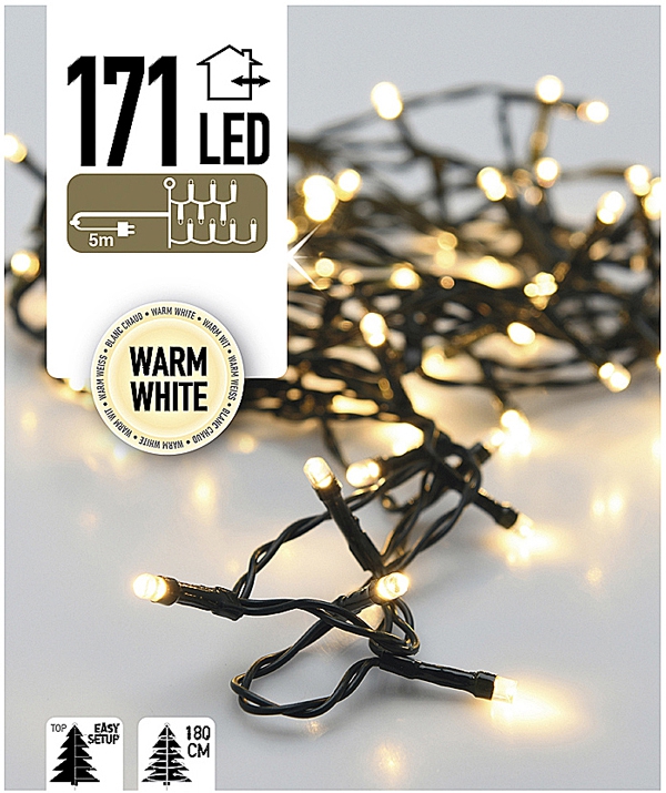 Easy Setup Kerstboomverlichting 171 LED's warm wit