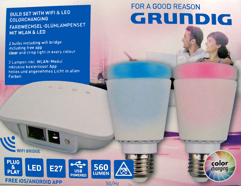 Grundig Lampenset met WIFI & LED kleurschakeringen Grundig Lampenset met WIFI & LED kleurschakeringen