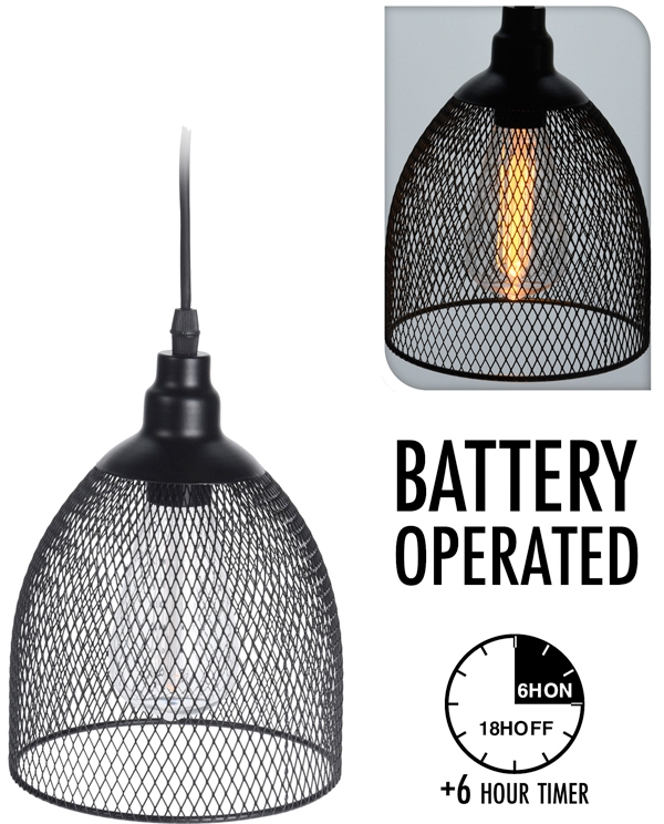 Hanglamp - draad - met timer - bolvorm Hanglamp - draad - met timer - bolvorm