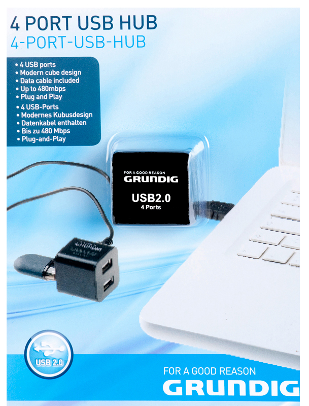 Grundig 4-Poorts USB-Hub Grundig 4-Poorts USB-Hub