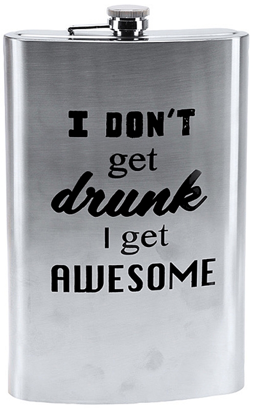 Mega Heupfles 1.8 liter - "I don't get drunk" Mega Heupfles 1.8 liter - "I don't get drunk"