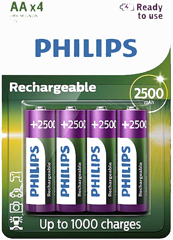 Philips 4xAA Oplaadbare batterijen