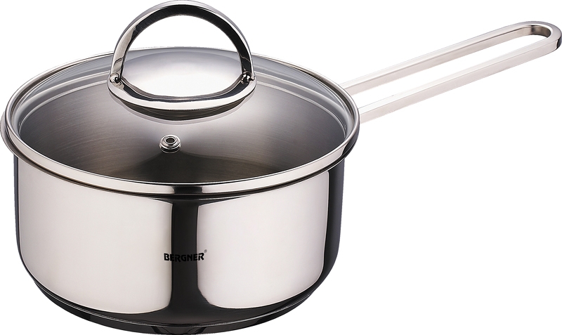 Bergner Classic Steelpan met deksel - RVS - Ø16 cm - 1,35L Bergner Classic Steelpan met deksel - RVS - Ø16 cm - 1,35L