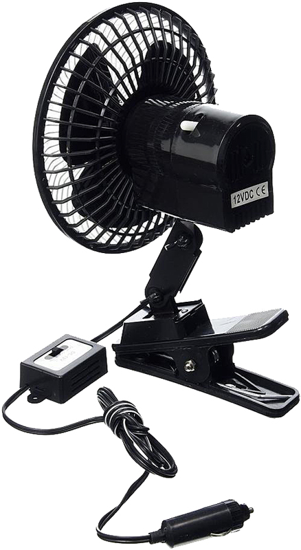 Auto-ventilator 12V met klem Auto-ventilator 12V met klem