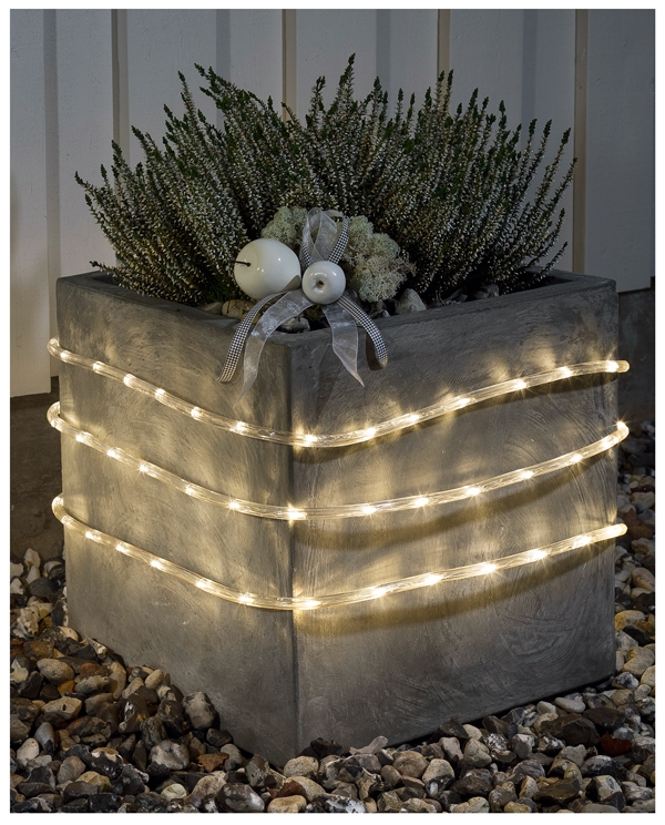 LED Lichtslang 6 meter, met sensor en timer, warm wit - 96 LED's LED Lichtslang 6 meter, met sensor en timer, warm wit - 96 LED's