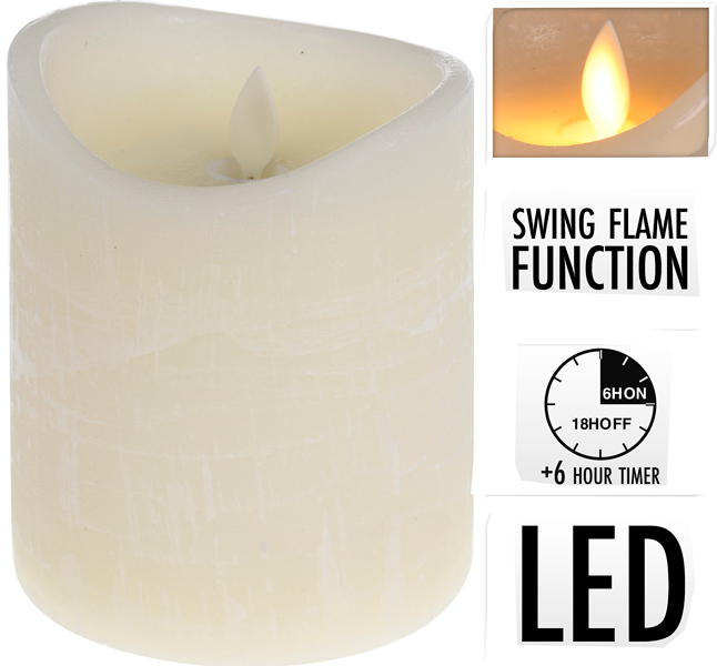 Kaars realistic flame 10x12cm Kaars realistic flame 10x12cm