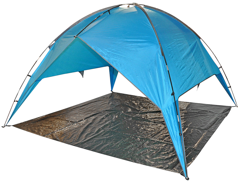 Schaduwtent 300x300 blauw met grondzeil Schaduwtent 300x300 blauw met grondzeil