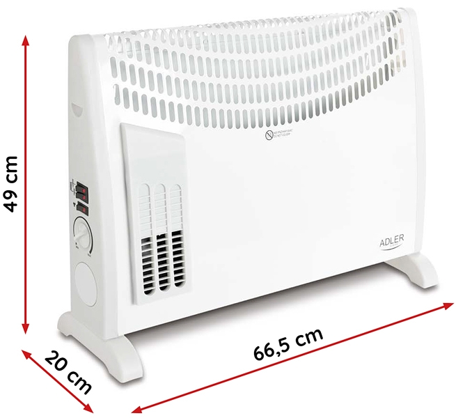Adler AD 7705 - Convector kachel XL- turbo - 2000W Adler AD 7705 - Convector kachel XL- turbo - 2000W