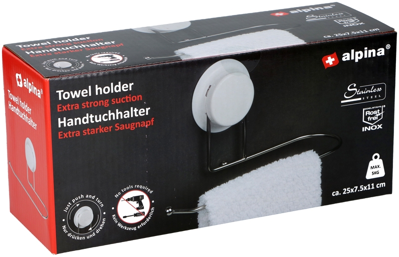 Handdoekhouder met zuignap Handdoekhouder met zuignap