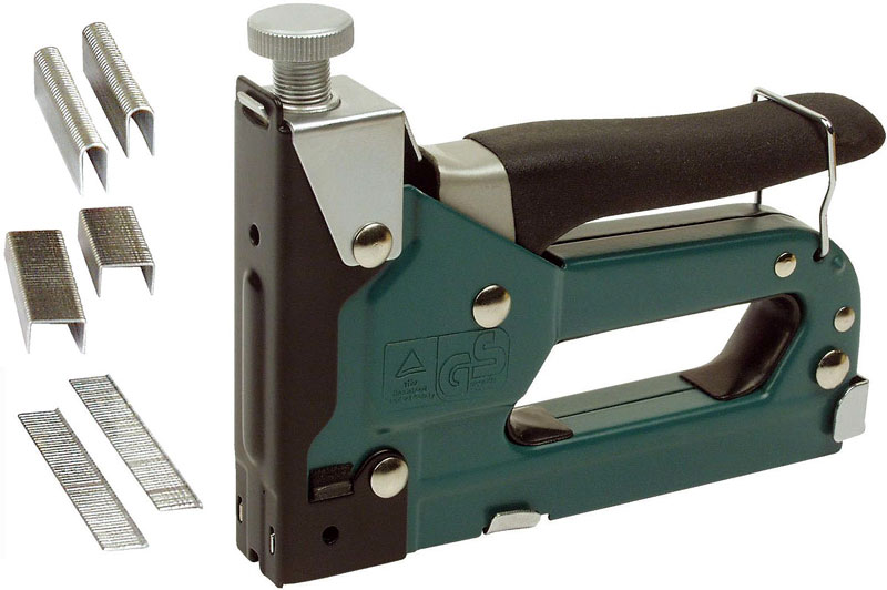 Brüder Mannesmann Handtacker met ontnieter en 600 nieten Brüder Mannesmann Handtacker met ontnieter en 600 nieten