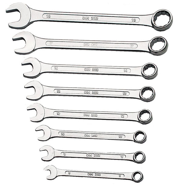 Brüder Mannesmann Steek-ringsleutelset DIN (8 dlg) Brüder Mannesmann Steek-ringsleutelset DIN (8 dlg)